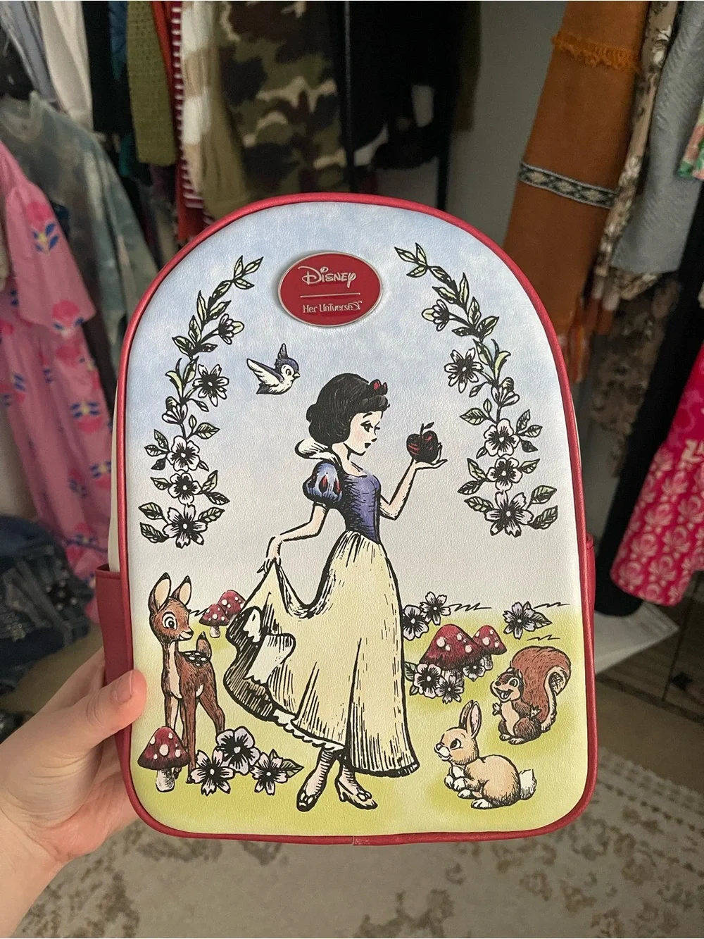 Her Universe Red and White Snow White Kids Mini Backpack